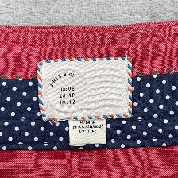 Postmark Anthropologie Vast Wrap Coral Linen Silk Blend Layered Skirt - Picture 6 of 10